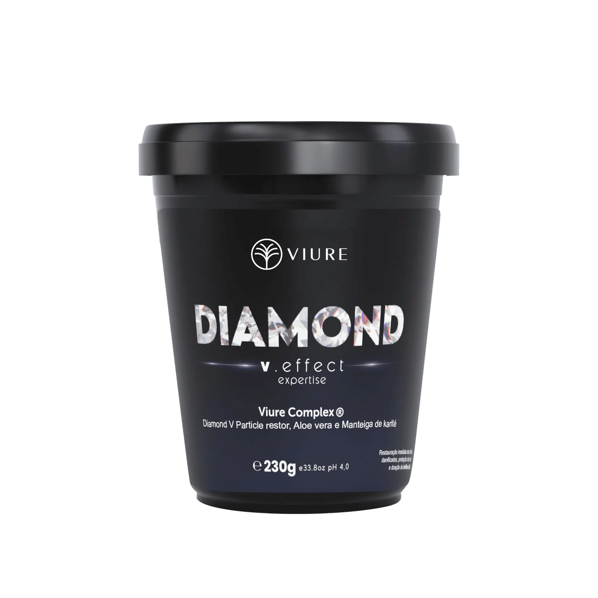 Diamond V Effect - Restauração imediata - Contém manteiga de Karité que é doador de brilho em 6D. 230g