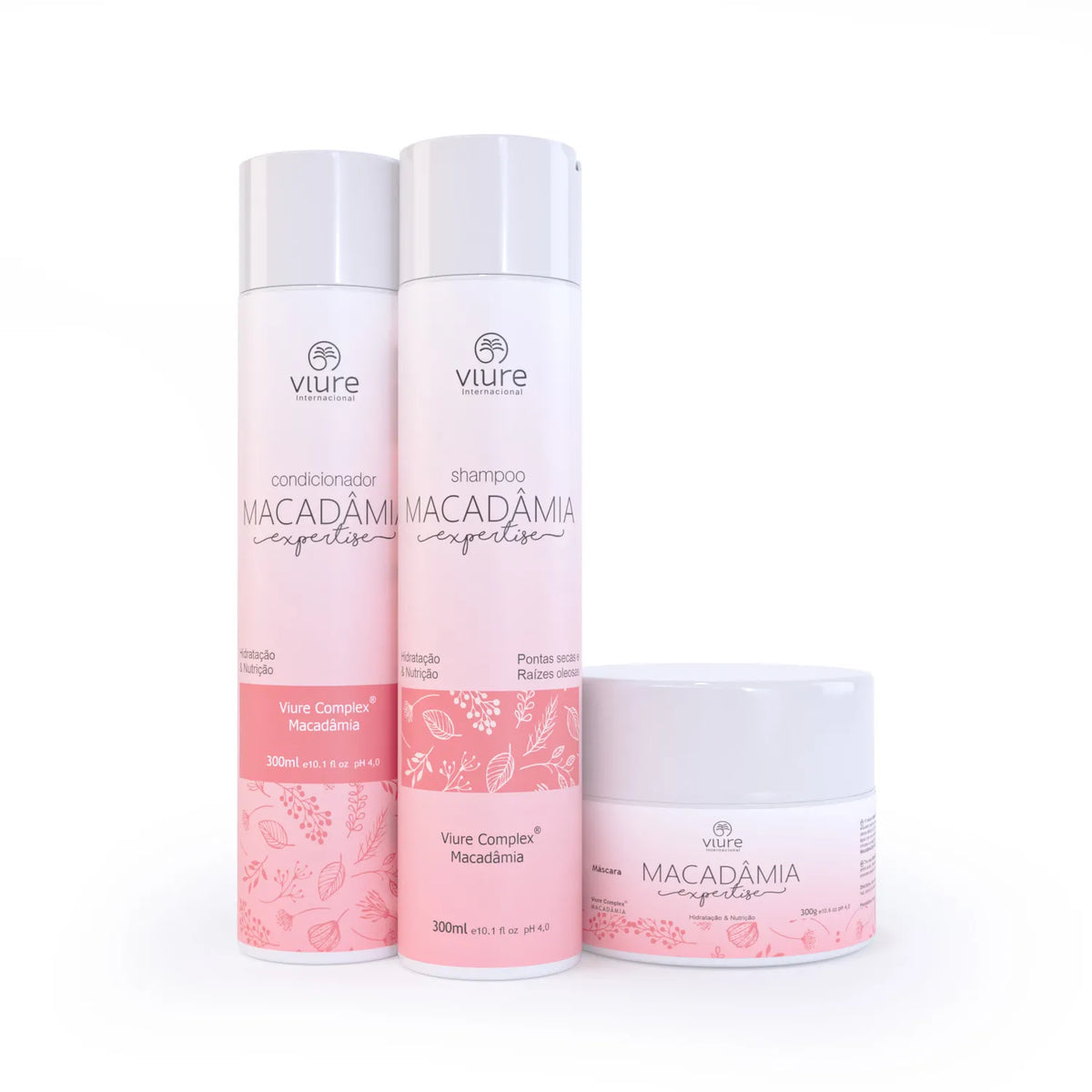 Macadâmia Home Care - 5 Tratamentos - Antiporosidade, antifrizz, antiquebra, antirressecamento e antiopacidade - 300ml