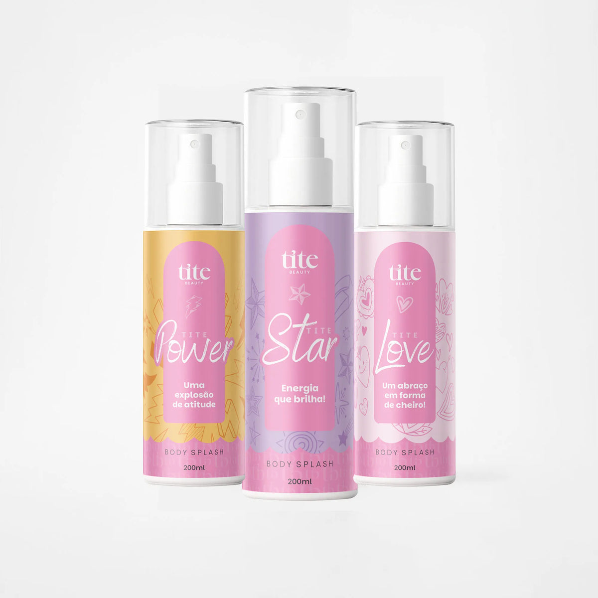 Kit Body Splash Power,  Star e Love 200ml