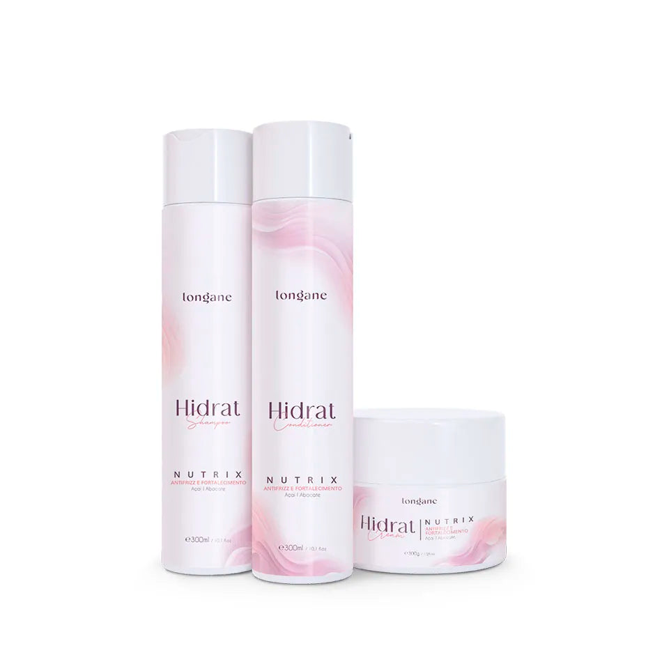 Kit de tratamento Hidrat Cream Nutrix - Antifrizz e fortalecimento - USO DIÁRIO - 300ML